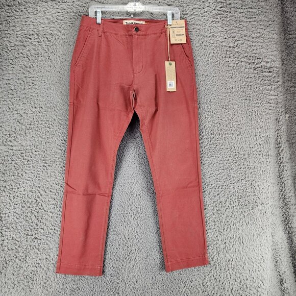 Tailor Vintage Pants Mens 31x30 Red Stretch Mid Rise Slim Fit *NWT*